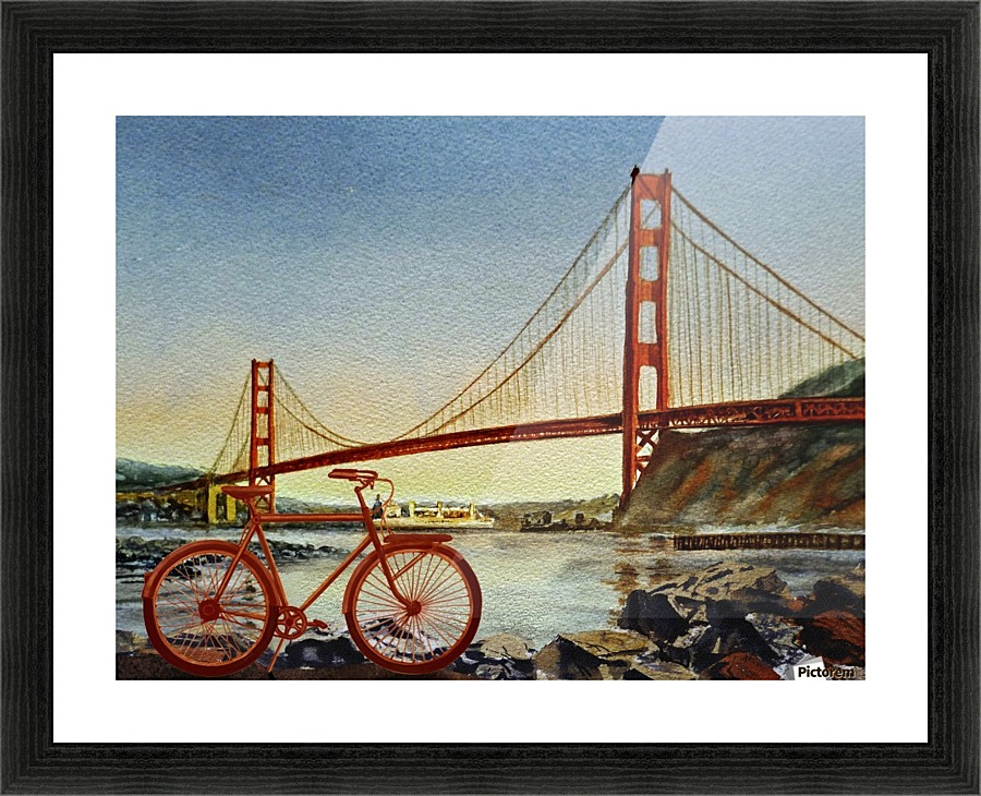 Bicycle In San Francisco Picture Frame print