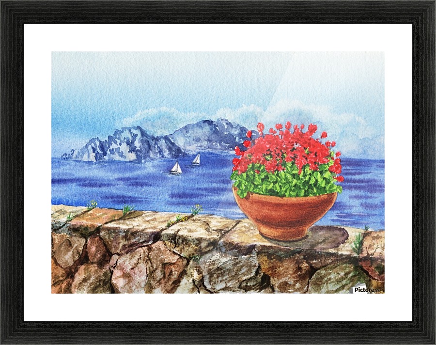 Italy Amalfi Coast Vew Of Anacapri Picture Frame print