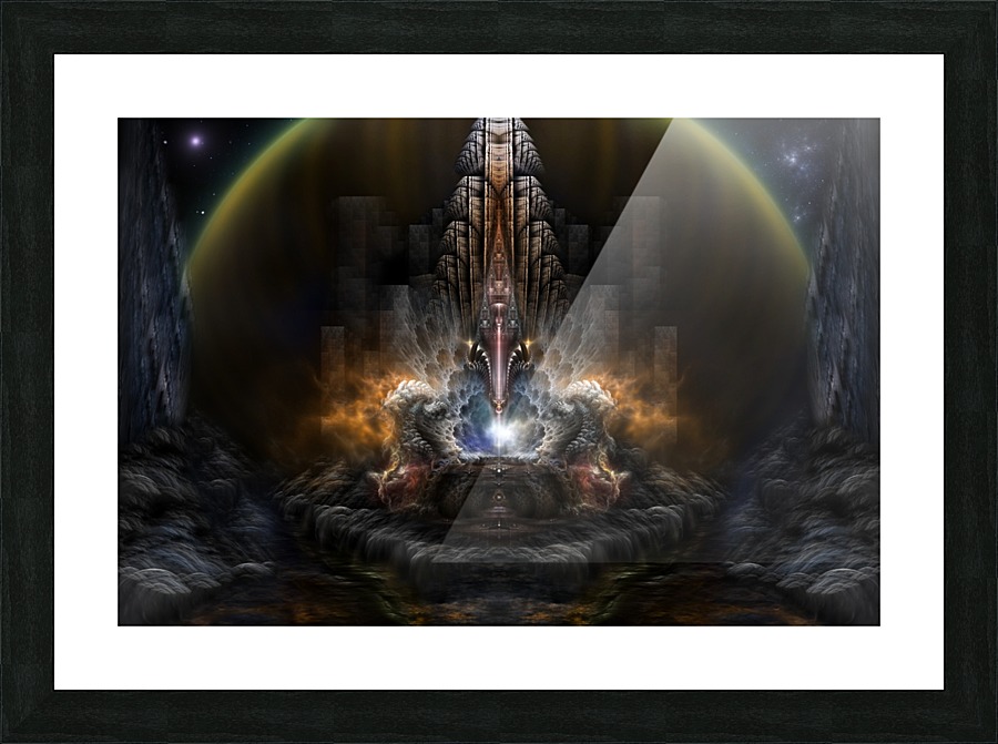 Path Of Shadows Fractal Fantasy Art Picture Frame print