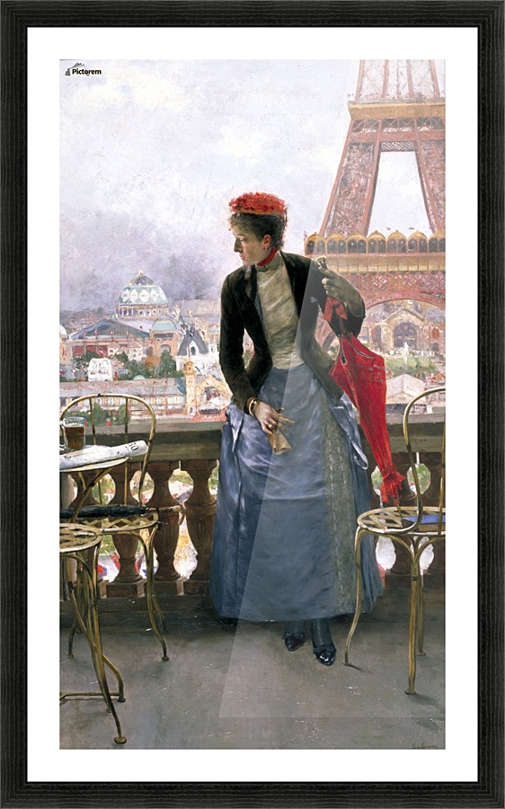 Dama en la Exposicion Universal de Paris Picture Frame print