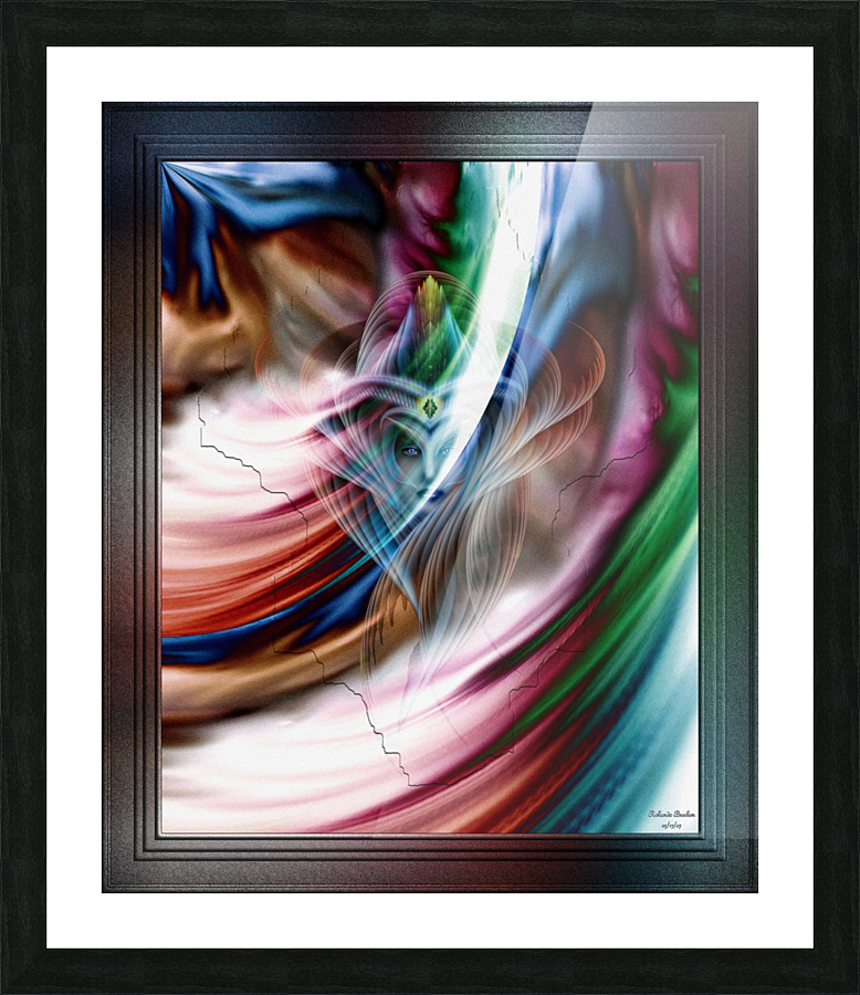 Whispers In A Dreams Of Beauty Fractal Abstract Portrait Art Picture Frame print