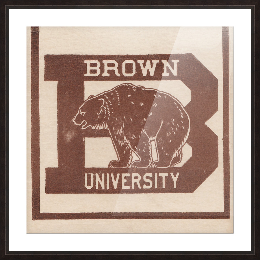 Vintage Brown University Art Picture Frame print