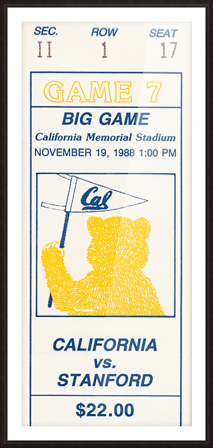 1988_College_Football_Californiavs.Stanford_CaliforniaMemorialStadium Picture Frame print
