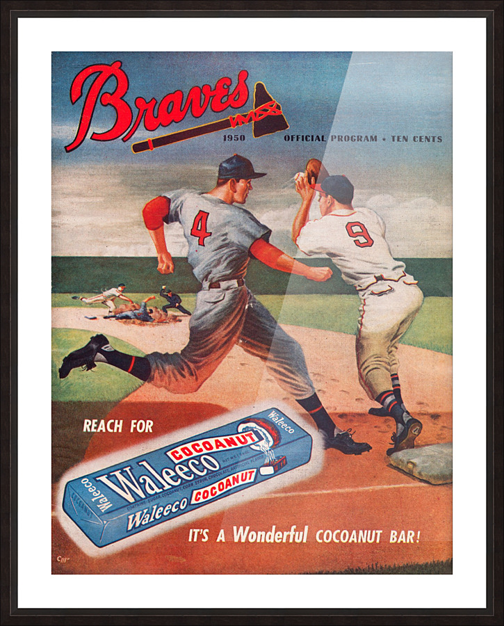 1950 Milwaukee Braves Art Picture Frame print