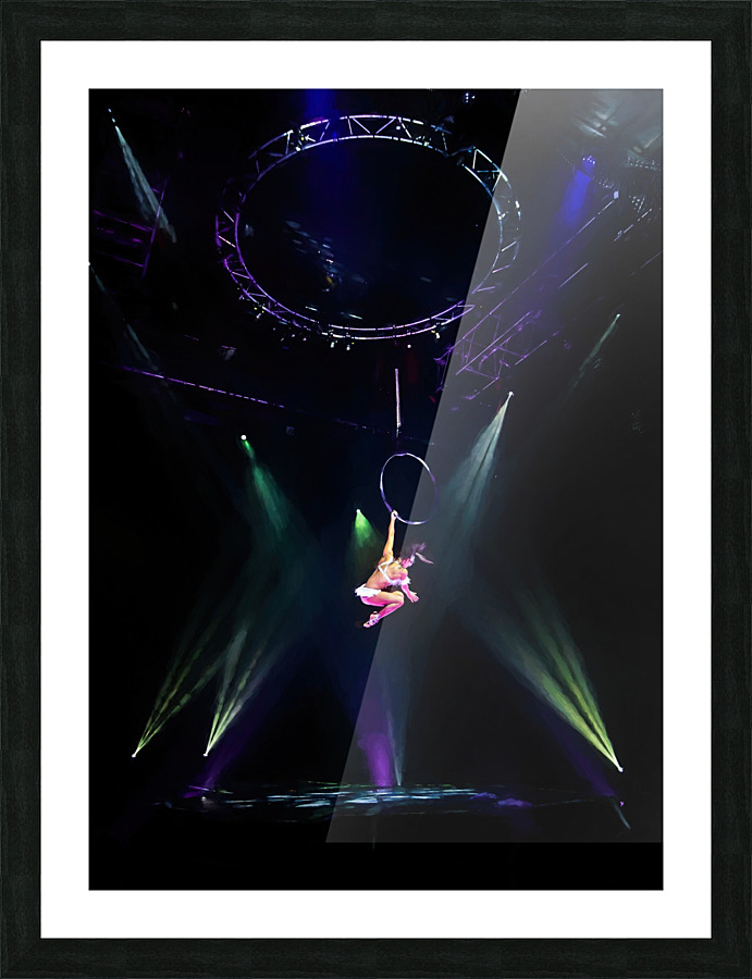 Cirque Le Noir Aerial Ring with Oil Picture Frame print