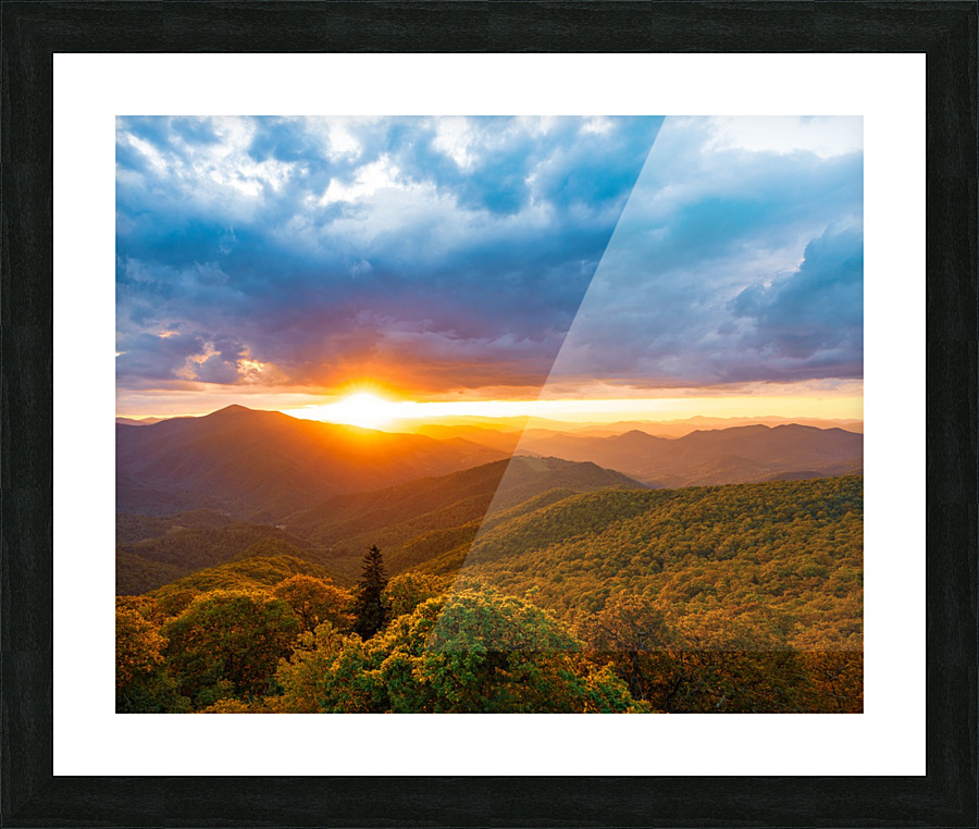 Blue Ridge Sunset Picture Frame print