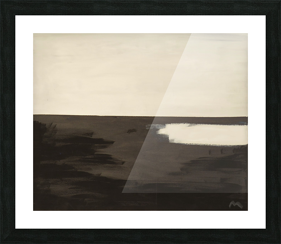 Black and-or white horizon. Picture Frame print