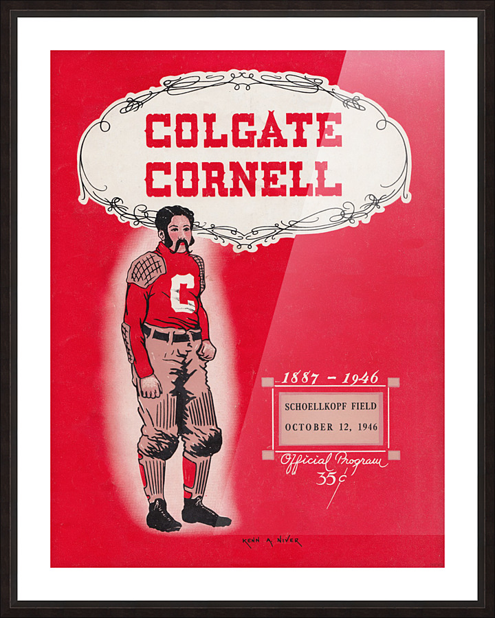 1946 Colgate vs. Cornell Picture Frame print