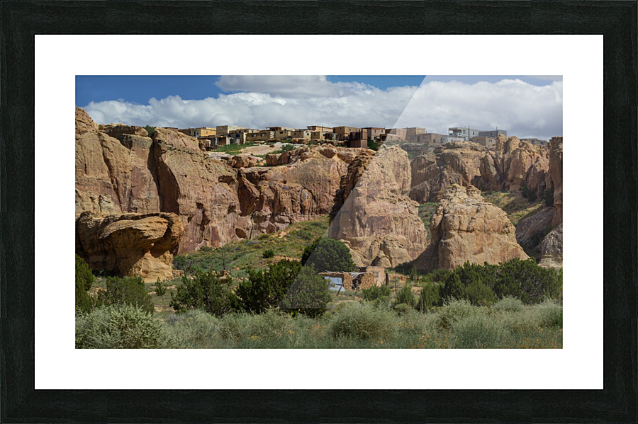 Acoma Pueblo with Foreground Picture Frame print