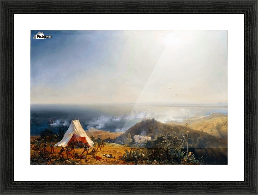 Attack of Algiers by Sea Picture Frame print