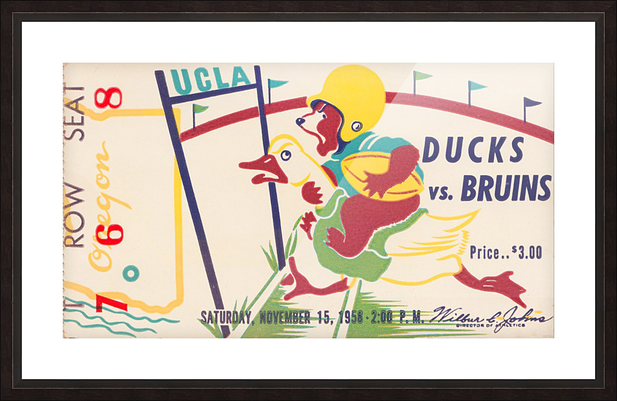 1958 Oregon vs. UCLA Picture Frame print