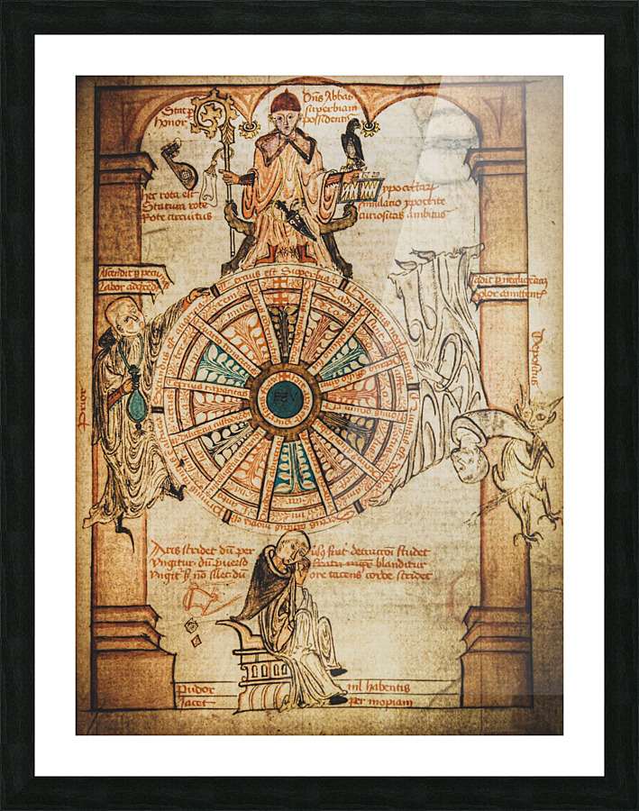 Parchment Art Melk Abbey Picture Frame print