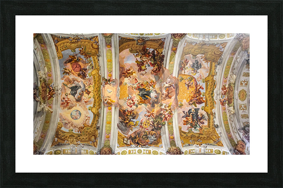 Ceiling fresco in the central arch Picture Frame print
