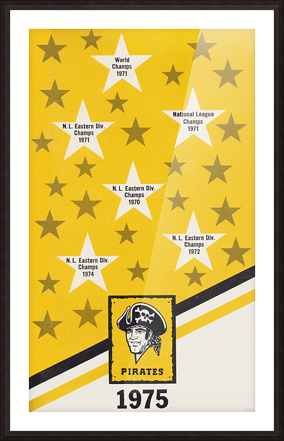 1975 Pittsburgh Pirates art Picture Frame print