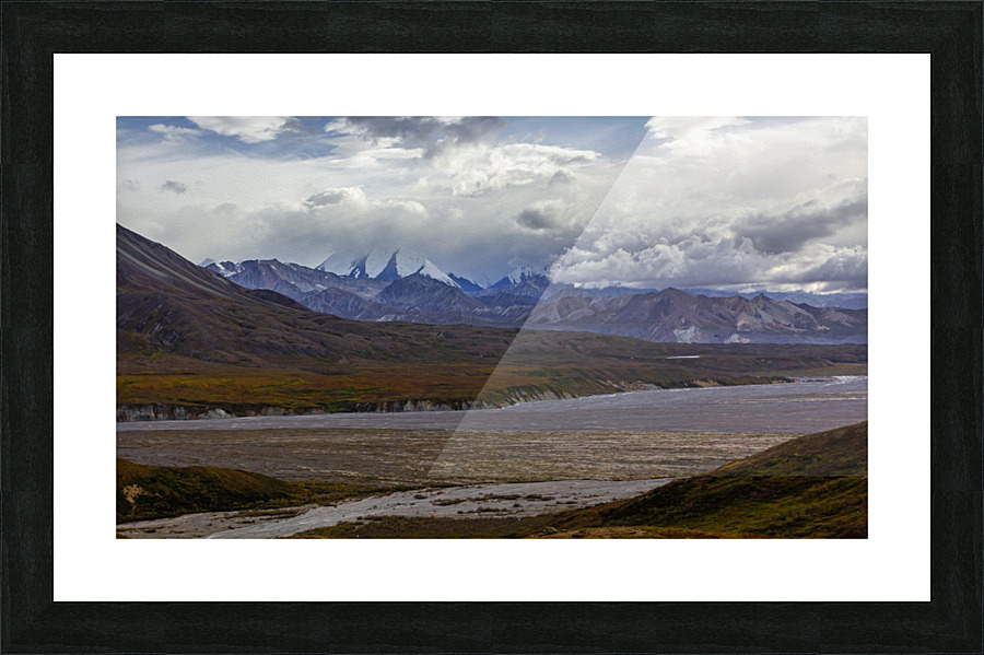 Alaska Mountainscape with Texture Picture Frame print