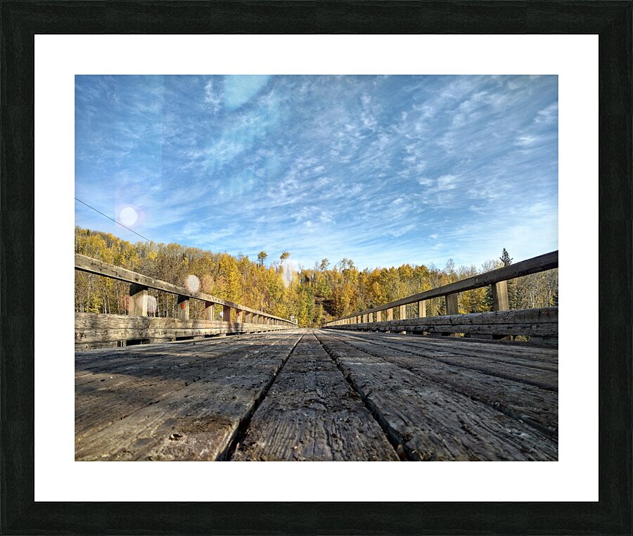 Wooden Bridge Picture Frame print