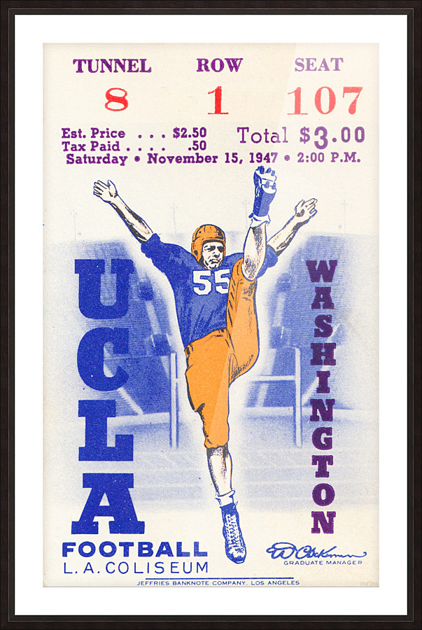 1947 UCLA vs. Washington Picture Frame print