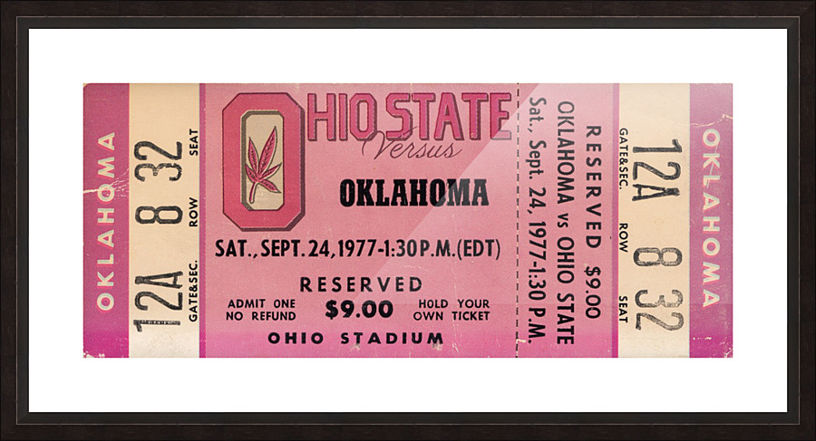 1977 Oklahoma vs. Ohio State Picture Frame print