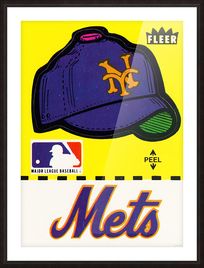 1981 New York Mets Fleer Decal Art Picture Frame print