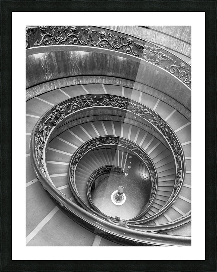 Spiral staircase at the Vatican museum, Rome, Italy Picture Frame print