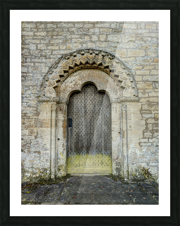 Front door of old cottage in Bibury,  Cotswold, UK Picture Frame print