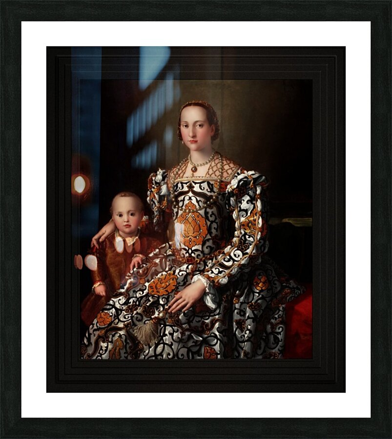 Eleonora of Toledo and Her Son by Agnolo Bronzino Classical Art Old Masters Reproduction Picture Frame print