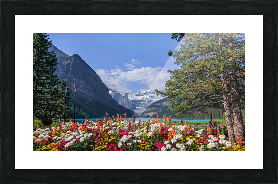 Lake Lorraine with Flowers Picture Frame print