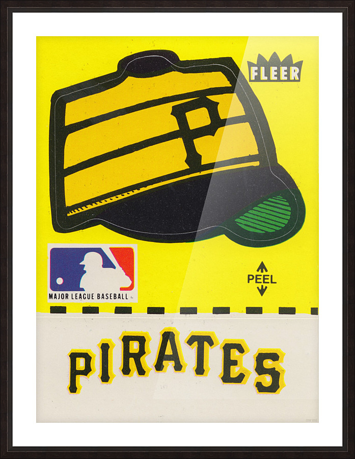 1981 Pittsburgh Pirate Fleer Decal Art Picture Frame print