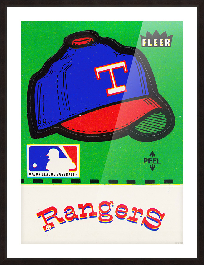 1981 Texas Rangers Decal Art Picture Frame print