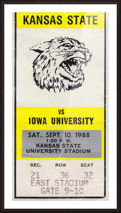 1988 Kansas State vs. Iowa Picture Frame print