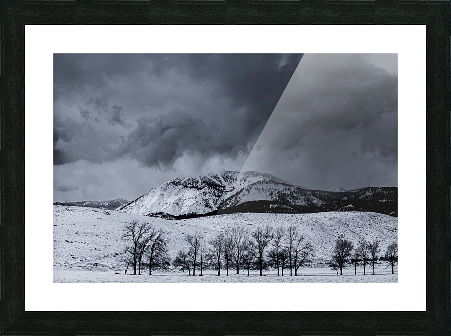 Winters shadow on Mt. Rose Picture Frame print