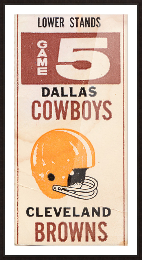 1969 Cleveland Browns vs. Dallas Cowboys Picture Frame print
