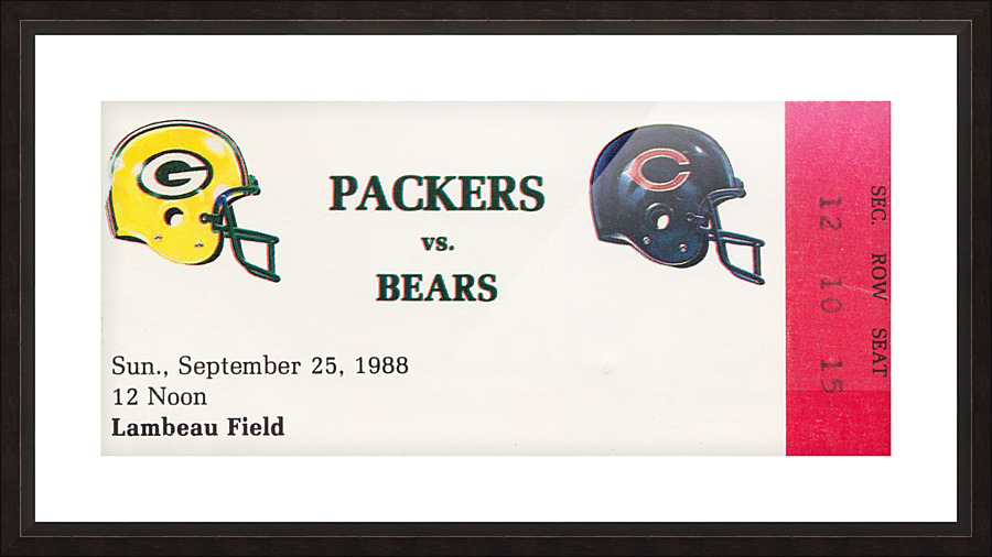 1988 Green Bay Packers vs. Chicago Picture Frame print