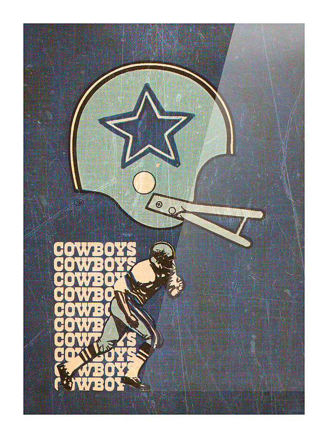 1976 Dallas Cowboys Retro Football Wall Art Picture Frame print