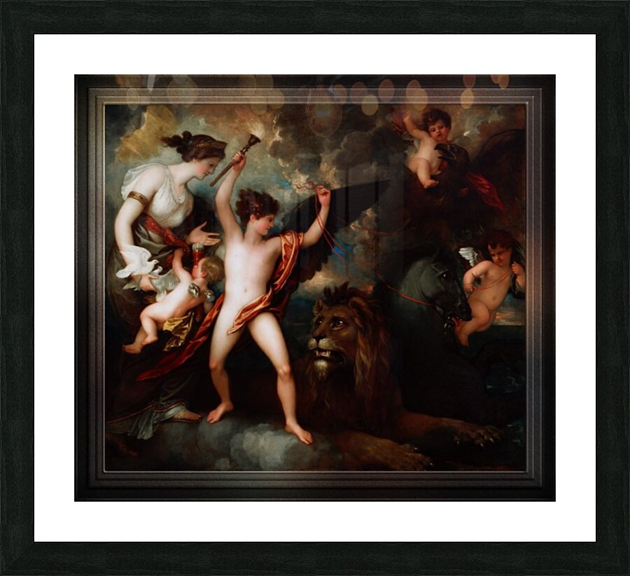 Omnia Vincit Amor by Benjamin West Old Masters Classical Fine Art Reproduction Picture Frame print