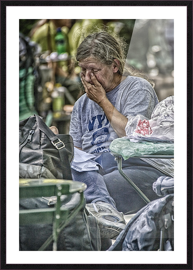 crying woman Picture Frame print