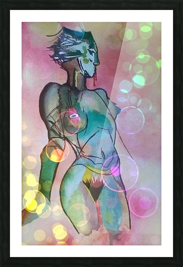 abstract woman edit Picture Frame print