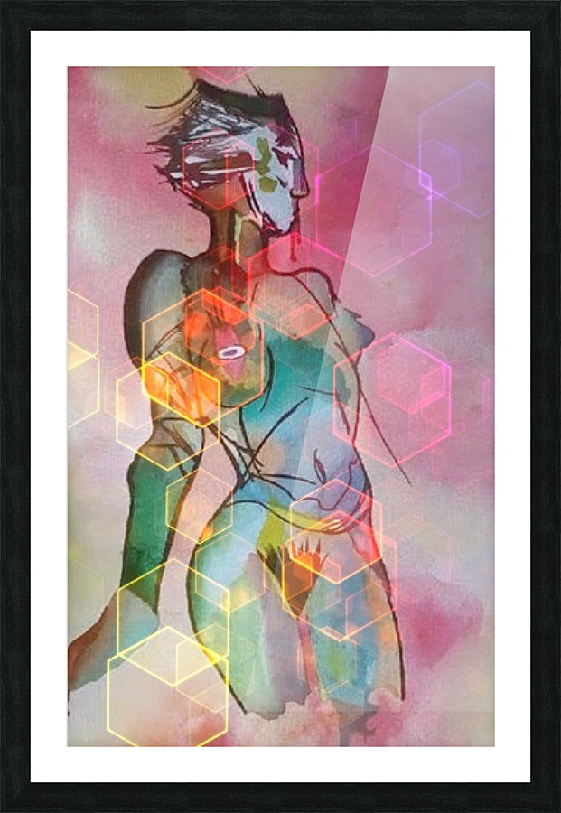 abstract woman edit 2 Picture Frame print