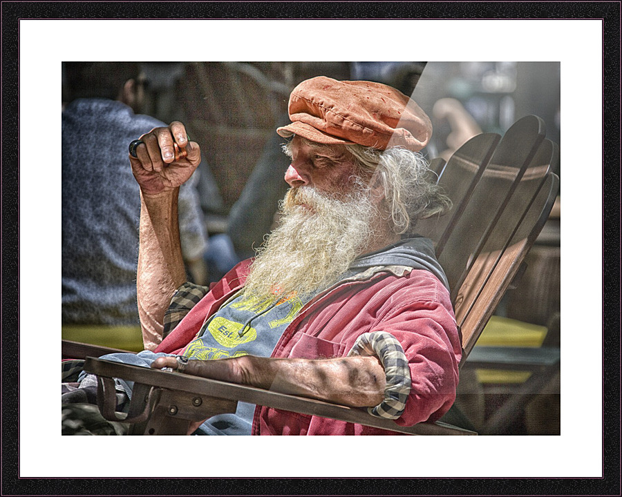 white beard Picture Frame print