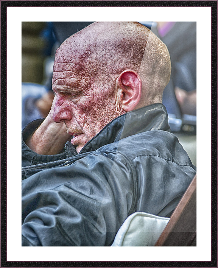 sleeping man three Picture Frame print