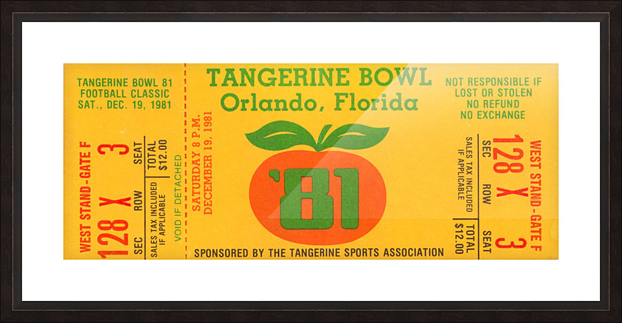 1981 Tangerine Bowl Missouri Win Picture Frame print