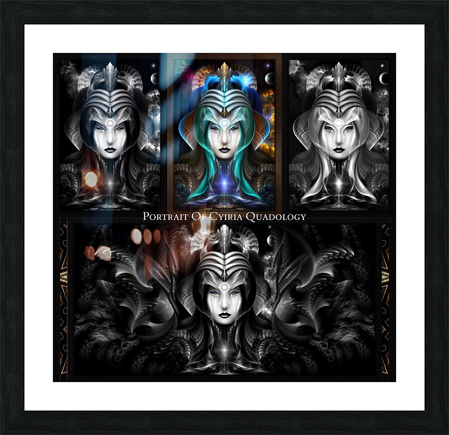 Portrait Of Cyiria Quadology Fractal Art Composition Picture Frame print