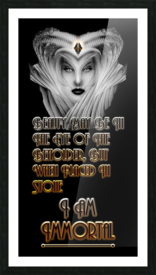 Beauty Immortal Fractal Typography Design Picture Frame print