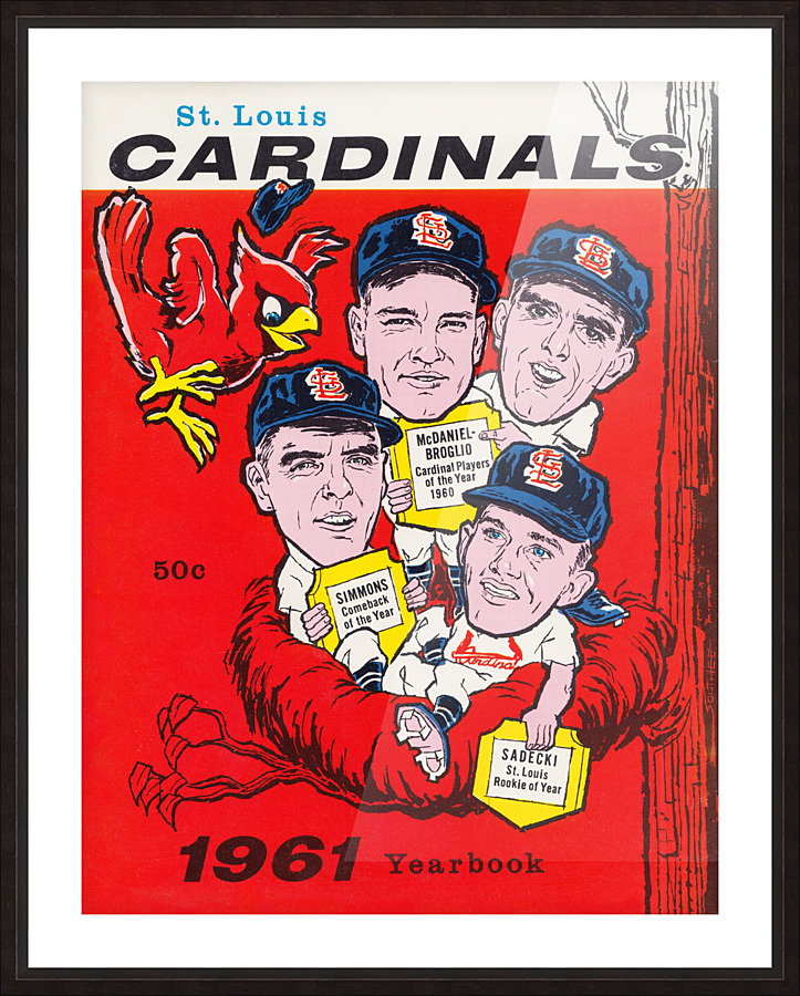 1961 St. Louis Cardinals Yearbook Poster Picture Frame print