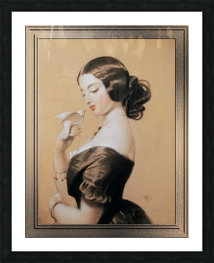 Miss Ellen Power by Sir Edwin Henry Landseer Old Masters Classical Art Reproduction Picture Frame print