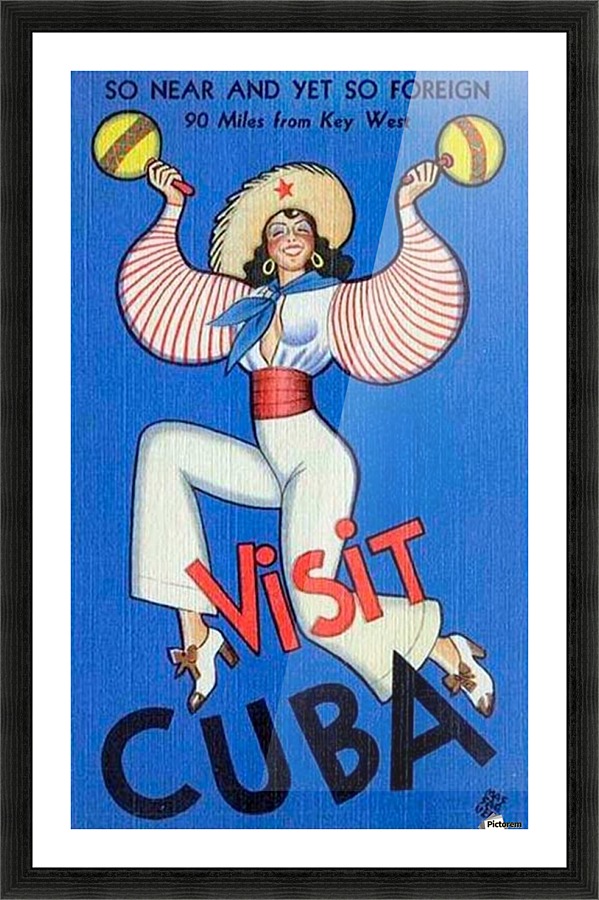 Visit Cuba Picture Frame print