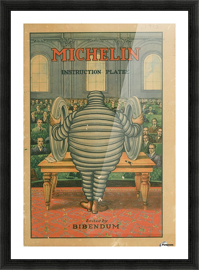 Michelin Instruction Plates Picture Frame print