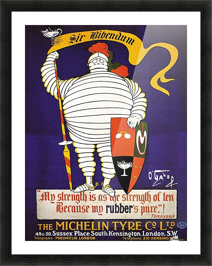 Michelin Sir Bibendum Picture Frame print
