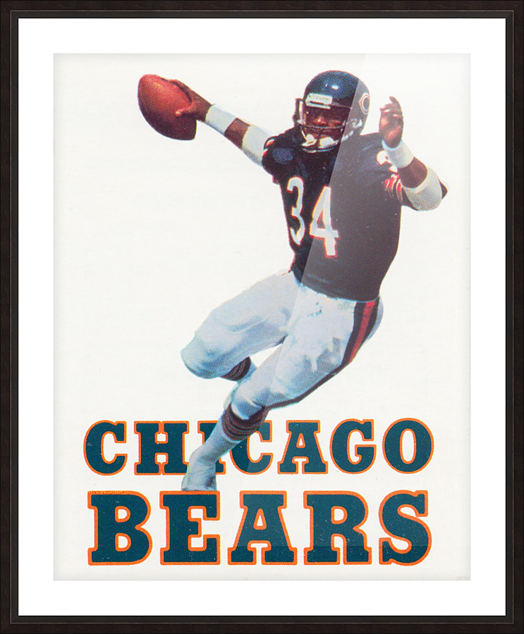 1985 Chicago Bears Football Walter Payton Poster Picture Frame print