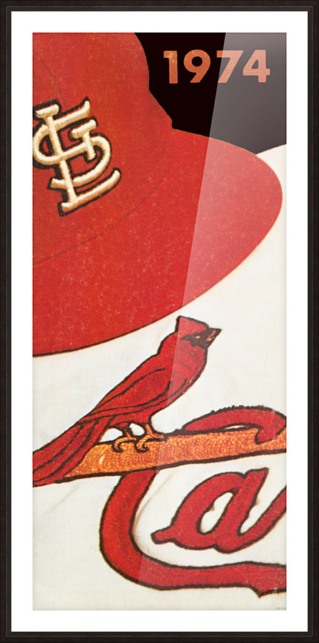 1974 St. Louis Cardinals Baseball Hat Art Picture Frame print